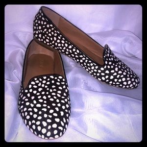 J Crew Black & White Loafers/ Flats Size 9